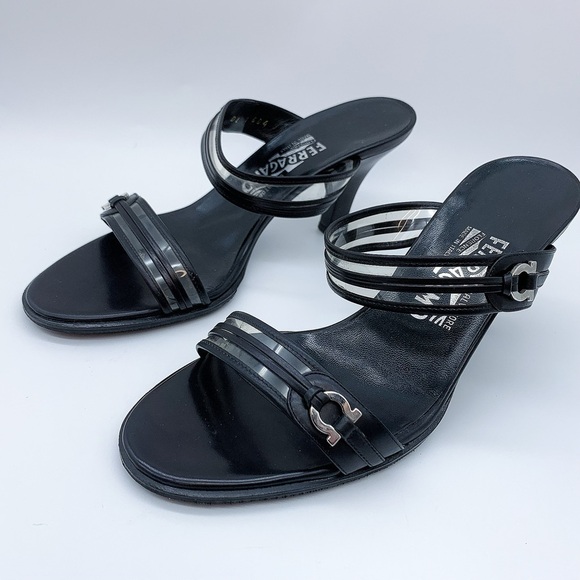 Salvatore Ferragamo Slide Heel Sandal in Black - Picture 2 of 13